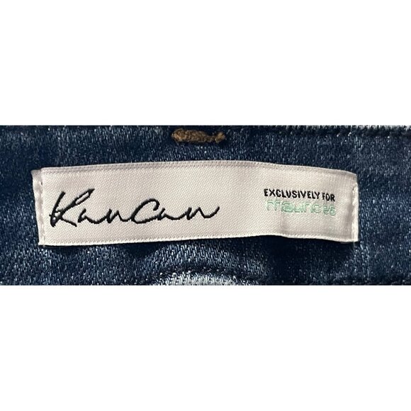 KanCan Womens Denim High Rise Bermuda Shorts Size 28 waist Distressed Frayed Hem - Picture 6 of 6